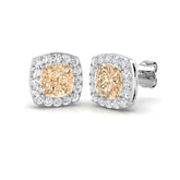 "Plush 1.25ct Morganite Gold Earrings - Luxury Diamond Jewelry"