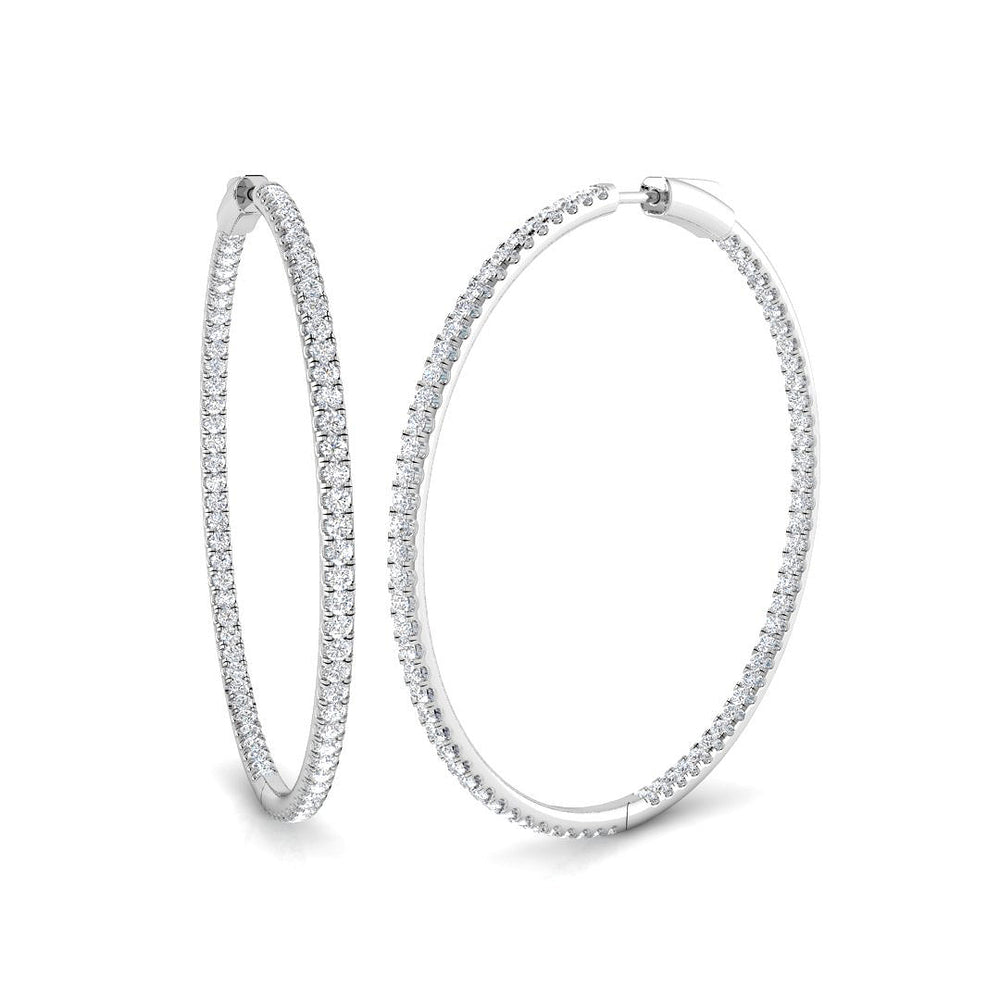 Hoop Earrings - Erfby 3ct Round Cut