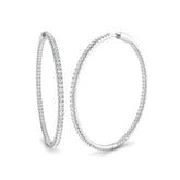 Hoop Earrings - Erfby 3ct Round Cut