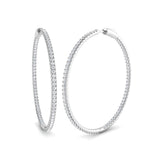 Hoop Earrings - Erfby 3ct Round Cut