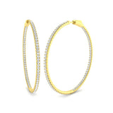 Hoop Earrings - Erfby 3ct Round Cut