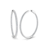 Hoop Earrings - Erfly 2ct Round Cut