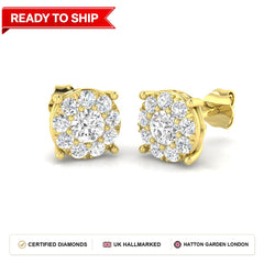 Lab grown diamond earring