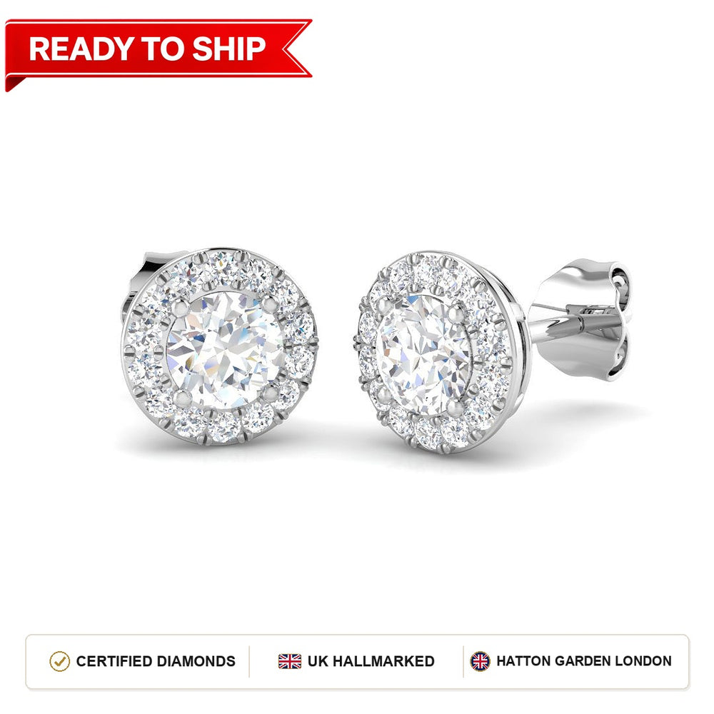 Lab grown diamond earring