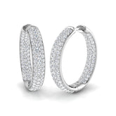 Hoop Earrings - Ergpy 2.5ct Round Cut Diamond Pure Radiance