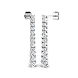 Fleur Luxury Gold Drop & Trilogy Diamond Earrings 1ct to 1.75ct