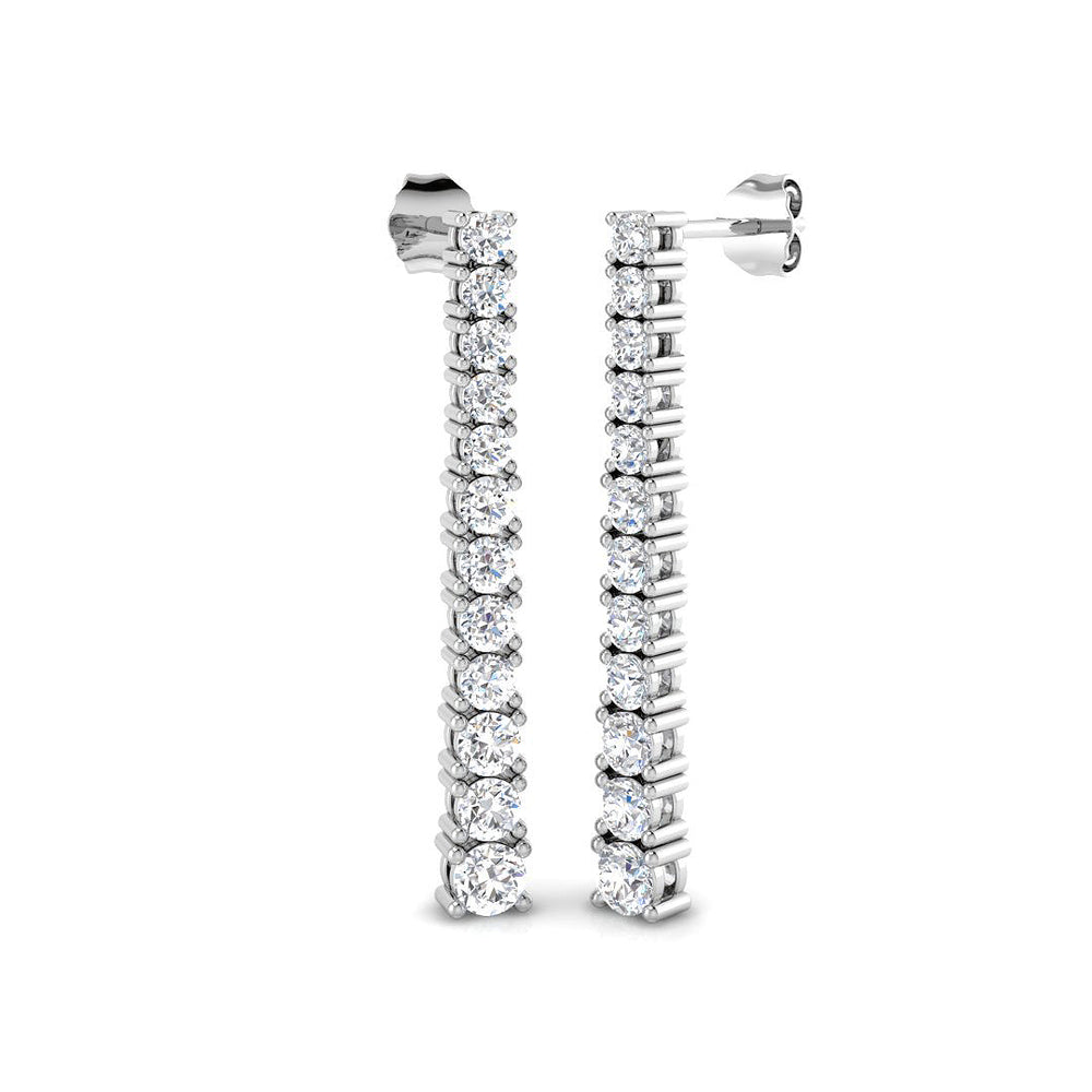 1.83ct Lab Diamond Round Cut Stud Earrings in 9K White Gold