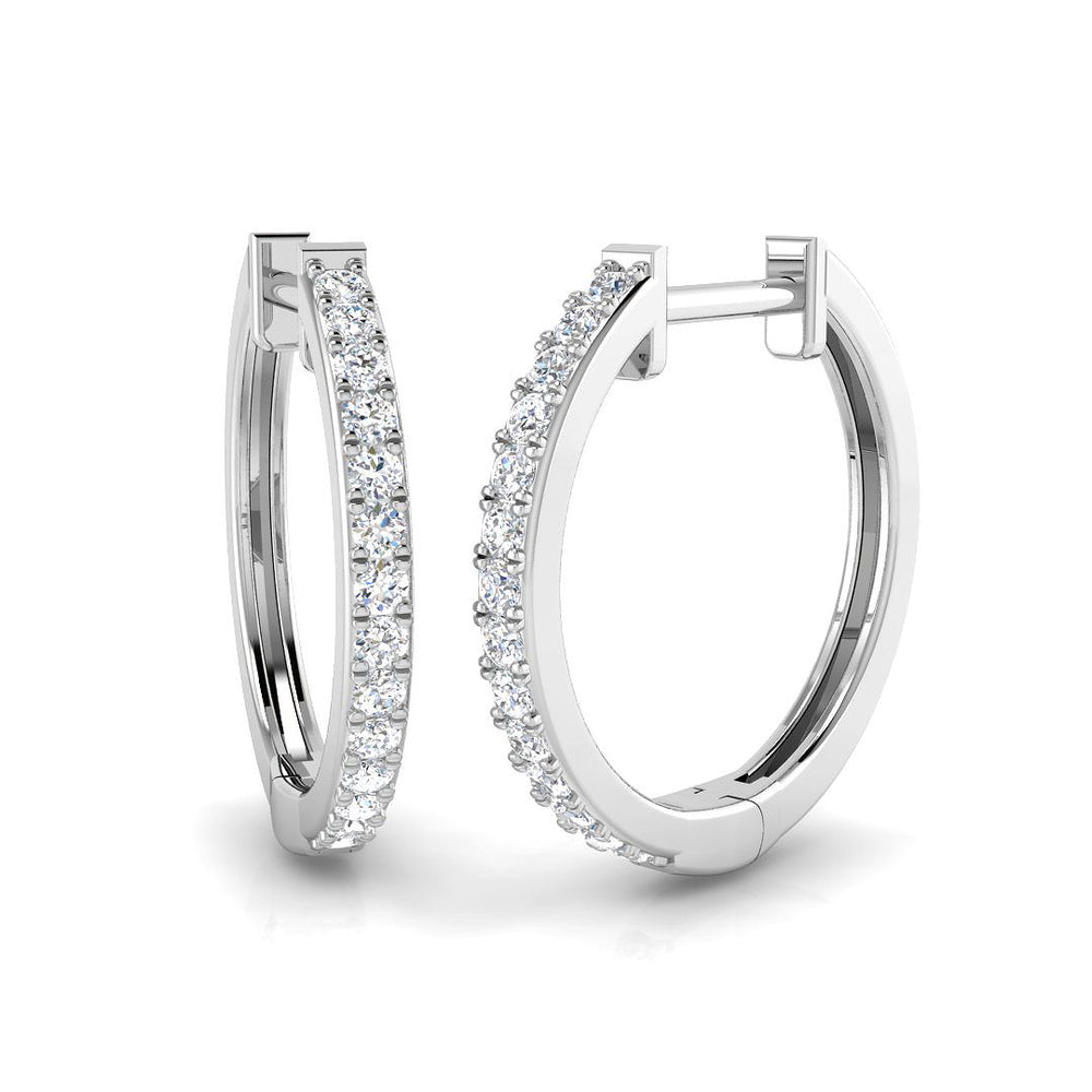 Hoop Earrings - Iris 0.25 Carat To 0.5 Carat Fine Sparkle