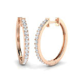 Hoop Earrings - Ergny 0.5ct Round Cut Diamond Pure Radiance