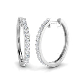 Hoop Earrings - Ergny 0.5ct Round Cut Diamond Pure Radiance