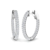Hoop Earrings - Ergsy 1.75ct Round Cut Diamond Pure Radiance