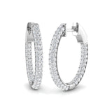 Hoop Earrings - Ergsy 1.75ct Round Cut Diamond Pure Radiance