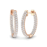 Hoop Earrings - Trory 1ct Exquisite Diamond Brilliance