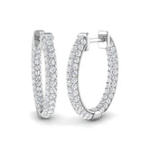Hoop Earrings - Trory 1ct Exquisite Diamond Brilliance