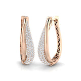 Hoop Earrings - 1.5ct Baguette Diamond Channel Set