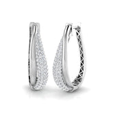 Hoop Earrings - 1.5ct Baguette Diamond Channel Set