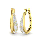 Hoop Earrings - 1.5ct Baguette Diamond Channel Set