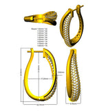 3.00 Ct Natural & Lab-Grown Round Cut Diamond Hoop Earrings | Pavé Setting