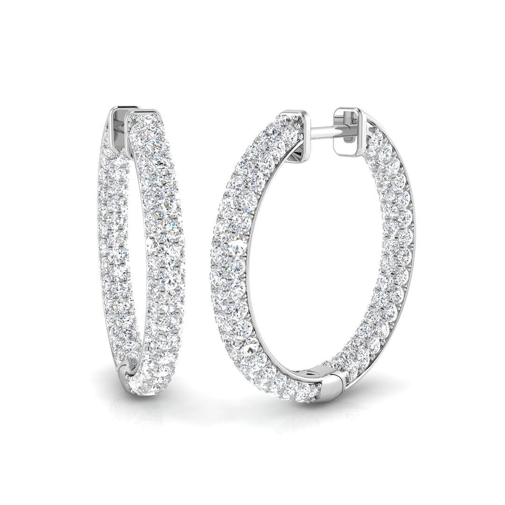Gold Diamond Hoops Briar Elegant 5ct Gold Luxury Design