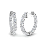 Prestige Platinum Diamond Earring 1 ct Platinum, 9ct, 18ct White, Yellow & Rose Gold | Handcrafted Fine Jewellery-12