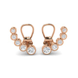Gold Diamond Crawler Earrings - Elegant 0.33ct Luxury Jewelry