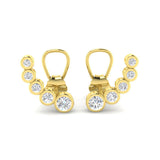 Gold Diamond Crawler Earrings - Elegant 0.33ct Luxury Jewelry