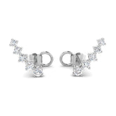 "Daywy Luxurious Gold Diamond Crawler Earrings - 0.33ct to 1ct Sparkle"