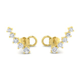 0.36ct Natural Diamond Round Cut Stud Earrings in 9K Yellow Gold