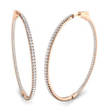 Hoop Earrings - Tulip 1.75ct To 3ct Fine Diamond Sparkle
