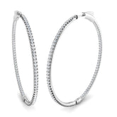 Hoop Earrings - Tulip 1.75ct To 3ct Fine Diamond Sparkle