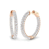 Hoop Earrings - Barley 4.5ct Lab Grown Diamond