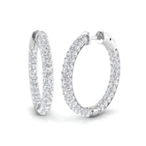 Hoop Earrings - Barley 4.5ct Lab Grown Diamond