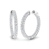 Hoop Earrings - Barley 4.5ct Lab Grown Diamond