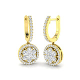 Daysy Luxury Gold Drop & Trilogy Diamond Earrings - 1ct to 1.25ct