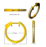 Natural & Lab-Grown Round Cut Diamond Hoop Earrings | French Pavé Setting