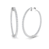 Hoop Earrings - Lilac 1.75ct To 3ct Fine Sparkle