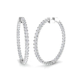 Erfpy Luxury Gold Hoop Earrings with 6.5-7.5ct Diamonds