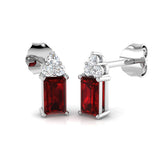 Tumly Luxury Gold Ruby Diamond Earrings | 0.5ct to 1ct Elegance