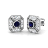 "Glowy Blue Sapphire Gold Earrings 0.5ct – Elegant Luxury Jewelry"