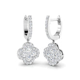 "Dayry Clover Diamond Earrings in Gold - 1ct Luxury Jewelry Elegance"