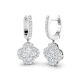 "Dayry Clover Diamond Earrings in Gold - 1ct Luxury Jewelry Elegance"