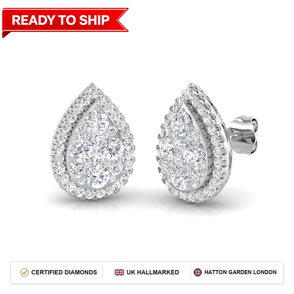 Lab grown diamond earring