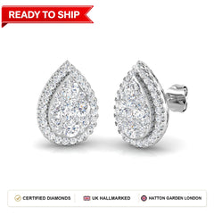 Lab grown diamond earring