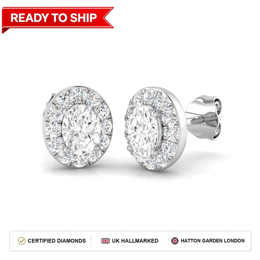 Lab grown diamond earring