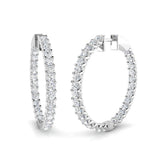 Hoop Earrings - Bloom 3.5ct To 5ct Fine Diamond Sparkle