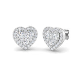 1.15ct Lab Diamond Round Cut Stud Earrings in 9K White Gold