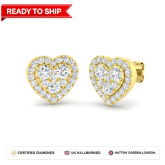 Lab grown diamond earring
