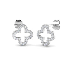 0.25ct Natural Diamond Round Cut Stud Earrings in 9K Yellow Gold or White Gold