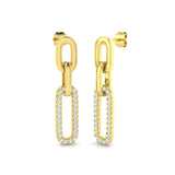 Bath Gold Drop & Trilogy Diamond Earrings | 0.5ct Luxury Jewelry