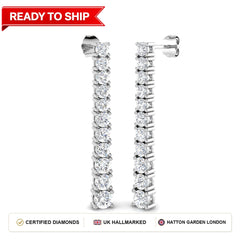 Lab grown diamond earring